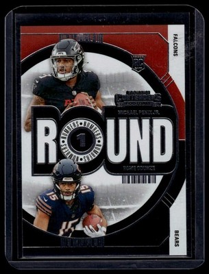 2024 Panini Contenders #3 Michael Penix Jr. / Rome Odunze Round Numbers