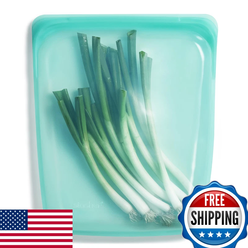 Stasher Silicone Reusable Storage Bag Half Gallon Bag Reusable Freezer Bags
Opens in a new window or