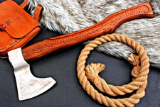 CUSTOM HAND MADE HIGH CARBON STEEL VIKING AXE HATCHET / TOMAHAWK ZS 402