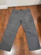 Hawx Work Gear Carpenter Pants Ripstop Reinforced Gray Mens 34x30