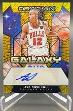 2023-24 Panini Obsidian Ayo Dosunmu Gold Flood Electric Etch /10 Auto Galaxy Ink