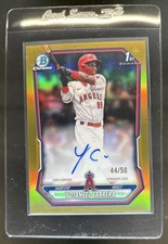 2026 Bowman Yojancel Cabrera Chrome Auto Gold Refractor 1st Prospect #/50 Angels