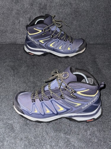 Salomon 398691 X Ultra 3 Mid Top GTX Hiking Trekker Trail Boots Blue Women’s 7 - Picture 1 of 8