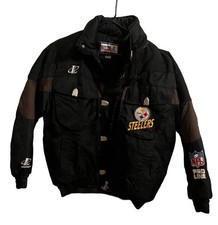 Vtg Pittsburgh Steelers Puffy Jacket NFL Pro Line