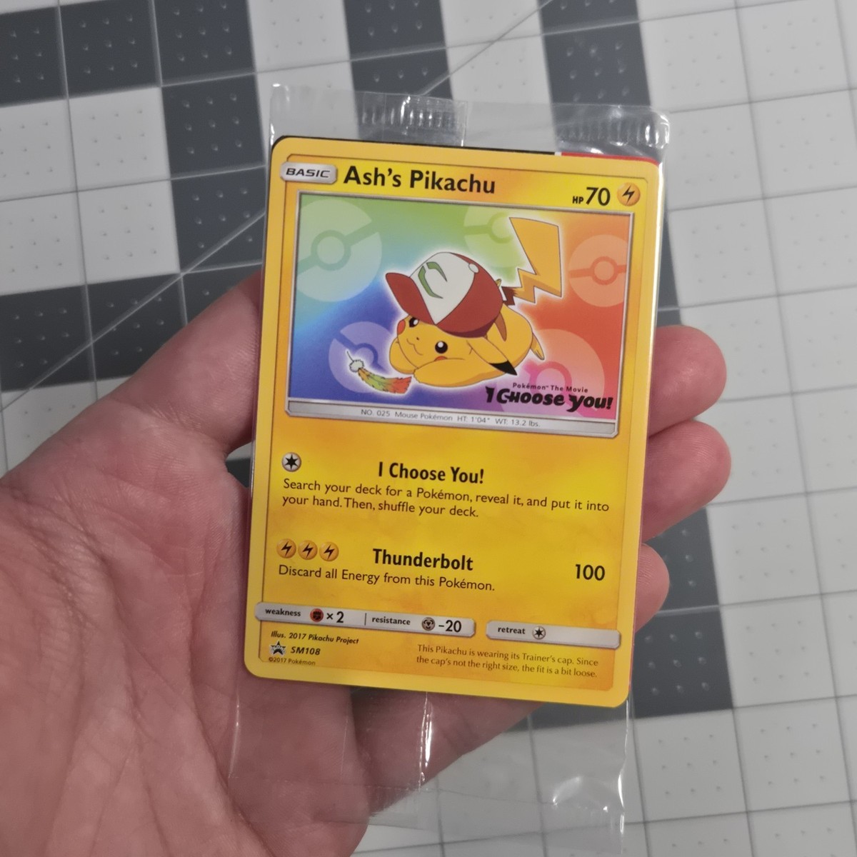 pokemon promo card ash's pikachu sm108 Cert #242094 - 2017 - Ash's Pikachu - Black Star Promo - SM108 - I Choose You! - Grade 7 | Ace Grading