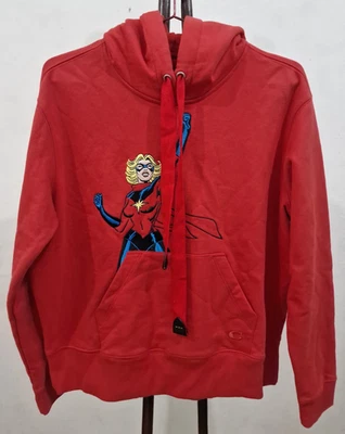 Coach x Marvel Captain Marvel Red Pullover Hoodie S Fleece Embroidered Logo - Image 1 of 4
