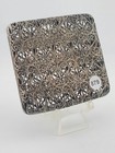 Antique 1920's Handmade European 800 Silver Filigree Cigarette Case Art Deco.