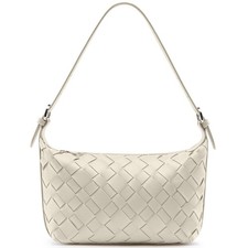 Woven Faux Leather Hobo Bag for Women Cute Shoulder Handbag Soft Daily Purse ...