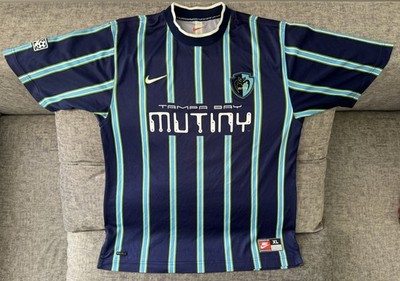 TAMPA BAY MUTINY 1998/1999 HOME FOOTBALL SHIRT NIKE VINTAGE JERSEY SIZE XL ADULT