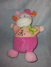 Doudou Peluche Vache Rose MOTS D’ENFANTS 25 Cm