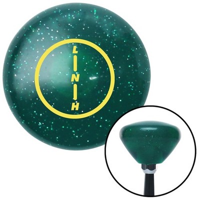 Yellow Transfer Case #2 Green Retro Metal Flake Shift Knob w/ M16x1.5 Insert