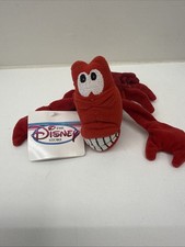 Vintage The Disney Store Beanbag Plush - Sebastian the Crab - 8" - NEW w/ Tags