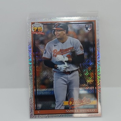 2026 Topps Series 1 1991 Chrome Mojo Samuel Basallo #91C-30 Orioles Rookie