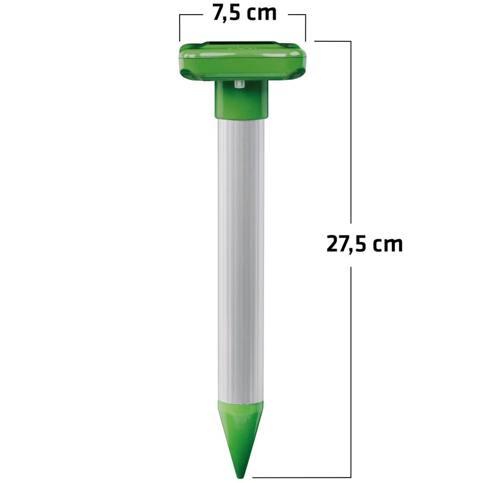 4x Gardigo Solar Maulwurfabwehr Maulwurfschreck Ultraschall Wühltiervertreiber - Bild 2 von 4