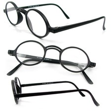 Retro Style Small Round Reading Glasses Single Vision Full Frame Readers
