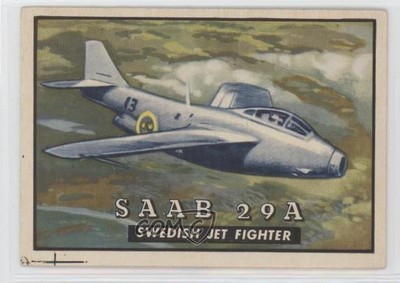 1952 Topps Wings - Friend or Foe R707-4 Saab 29A #121 0s4