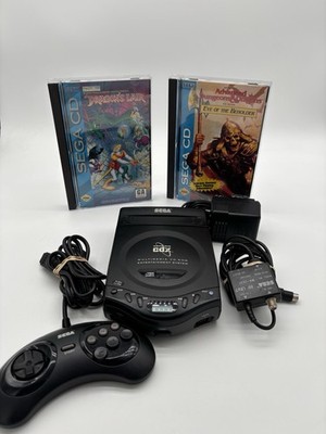 Sega Genesis CDX Black Console MK-4121 - Cables and 2 games  - TESTED WORKING