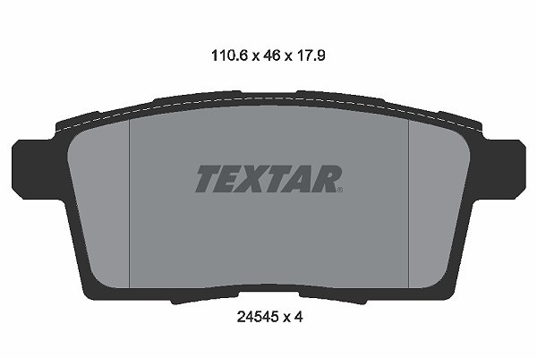 Textar Bremsbelagsatz, Scheibenbremse Hinterachse U.A. FüR Ford Usa, Mazda-image