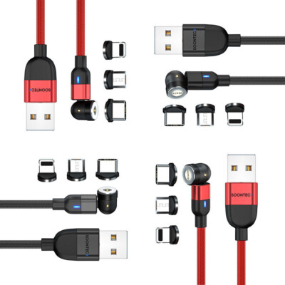 Ladekabel magnetisch 540° 0,5m/1m/2m/3m für i-Produk/Typ C/Mikro USB 2,4A /3.0 A