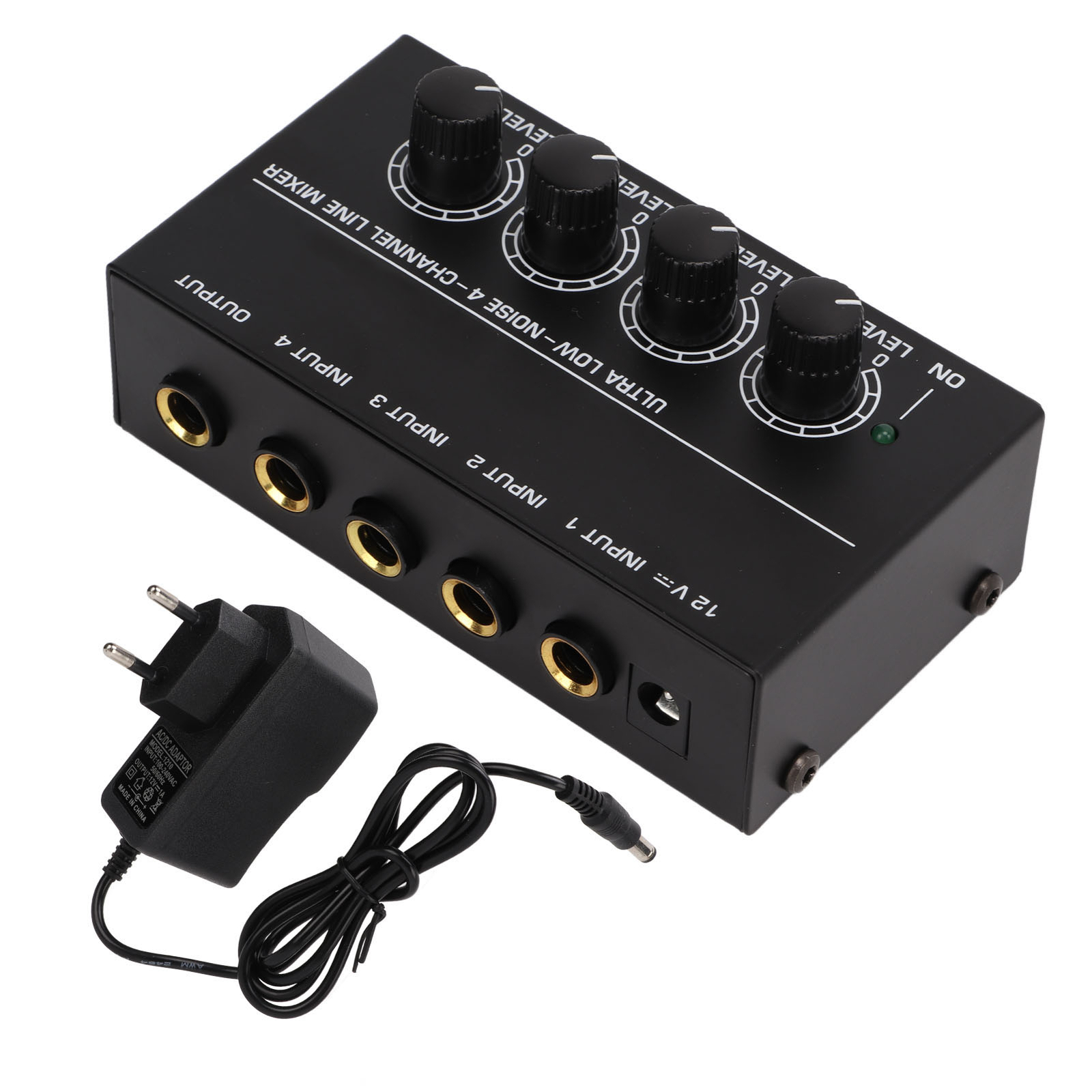 4 Channel Line Mixer Mini Audio Mixers Ultra Low Noise 1/4in TS Input Output HOT eBay