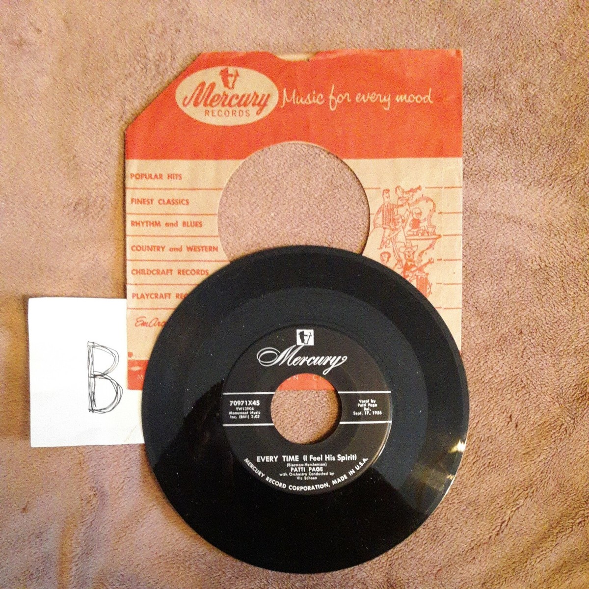 パティページ Patti Page 78rpm Single 10-inch Mercury Records #70971 Mama