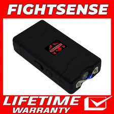 FIGHTSENSE Mini  Stun Gun 10 Mil Volts With Led Light Extremely Powerful Black