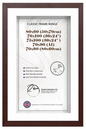 Large Poster Frames With White Matt | Various Sizes All Colors | Acrylic Front - Picture 89 of 120