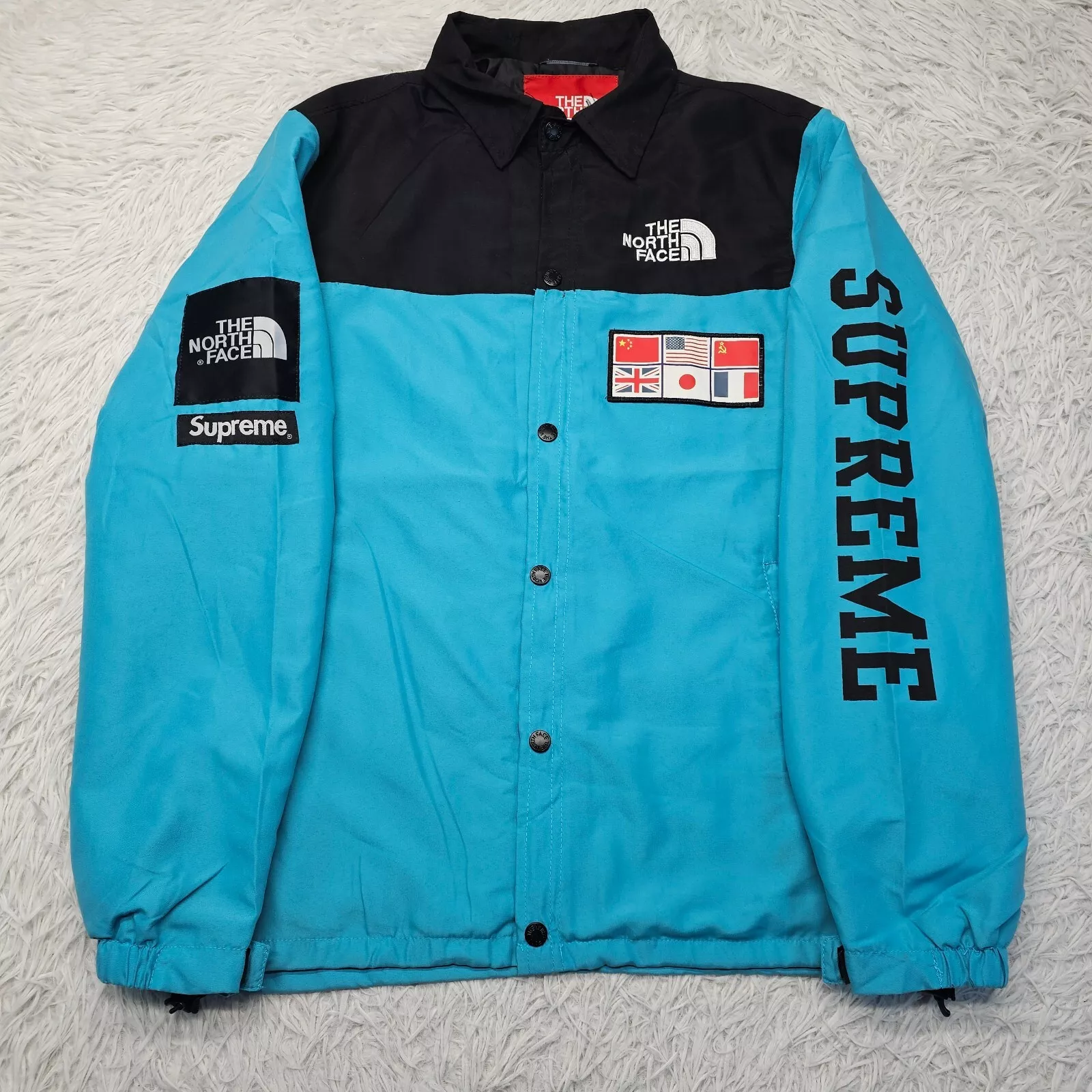 Veste homme Supreme The North Face Expedition Coaches sarcelle taille XL sans capuche