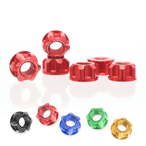 Billet Rear Axle Sprocket Nuts Red For Aprilia RS 660 21 22 - Picture 2 of 6