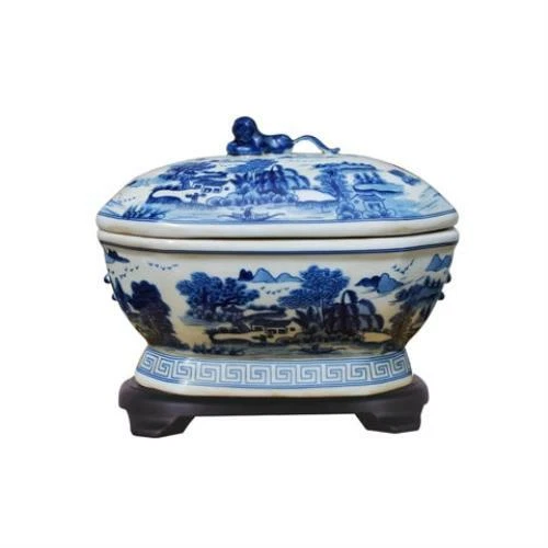 Blue willow tureen deals