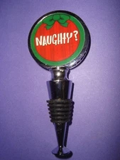 NEW Holiday NAUGHTY OR NICE? Wine Bottle Stopper Secret Santa Stocking Stuffer
