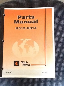 DITCH WITCH H313 H314 DIGGING ATTACHMENTS Parts Manual book catalog