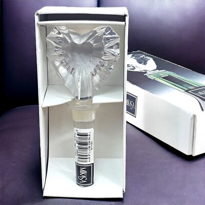 Mikasa Venus Heart Wine Bottle Stoppers Austrian Lead Crystal T8192-900 NOS