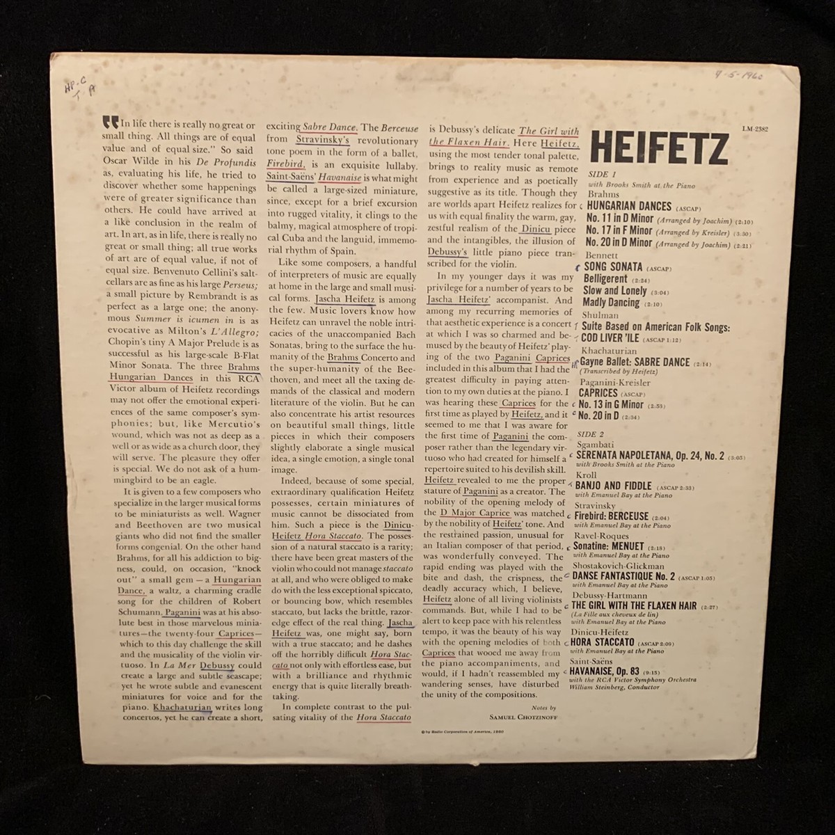 JASCHA HEIFETZ violin - 