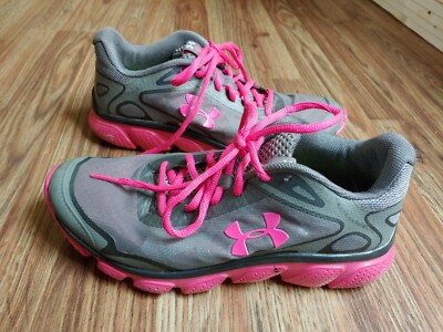 Under Armour Breast Cancer Basketball Shoes 1244687-045 Women Gray Pink 