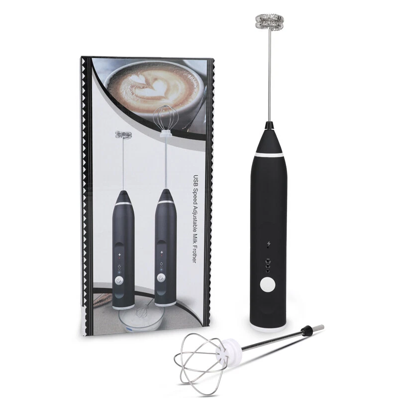 Milk Frother Rechargeable Handheld Electric Foam Maker Stirrer Eggbeater+2 Whisk Milk Frother Rechargeable Handheld Electric Foam Maker Stirrer Eggbeater+2 Whisk