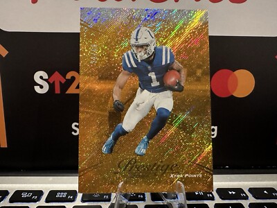panini prestige 2024 rare cards 2024 Panini Prestige Josh Downs Gold /50 Xtra Points 33/50 Rare Card Colts