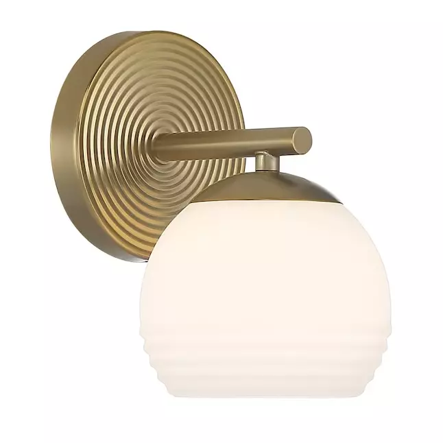 Designers Fountain Moon Breeze 5.5 in W 1 Light Brushed Gold Glam Wall Sconce
