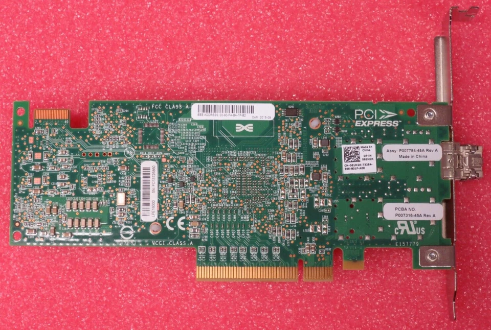 Dell Emulex LPe16000 16Gb/s Fiber Channel Single Port HBA PCIe LP 61M2K / 061M2K - Image 2 of 4