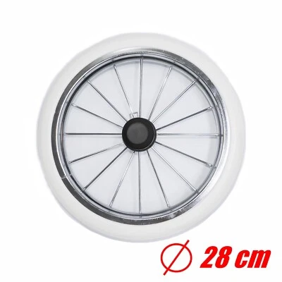 EICHHORN KINDERWAGEN Kinderwagenrad - 28 cm EVA-Vollmaterial mit Steckbuchse (ohne Bremskranz), weiß