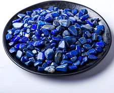 200 Pcs 0.3'' Polished Lapis Lazuli Crystal Glass Stones Healing Reiki Decor