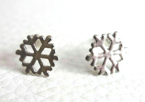 Boucle d'oreille flocon de neige couleur argent snow flake Earrings | eBay