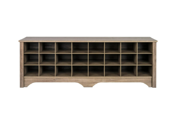 Shoe Cubby Storage Cubbie Organizer Bench Entryway Rack Cube Natural