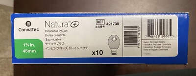  Natura Convatec Drainable Pouch  Of 10 421738 FREE SHIPPING 