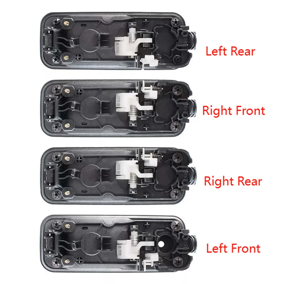 Juego de cuatro manijas de puerta delanteras y traseras Oxford blancas para Ford F-150 2015-2020 Foto 4 de 4