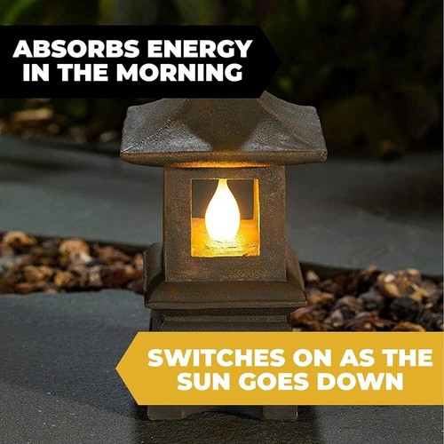 Pagoda Garden Statue Solar-Powered LED Outdoor Light Model Number: DAWH000287 - Bild 4 von 5