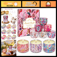 Aromatherapy Scented Candles Gift Set - 9 Pack Soy Wax, Lavender, Jasmine, Vanil