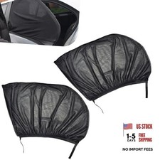 Car Window Shades, Breathable Mesh Screen Sunshade for Front 2 PCS Black