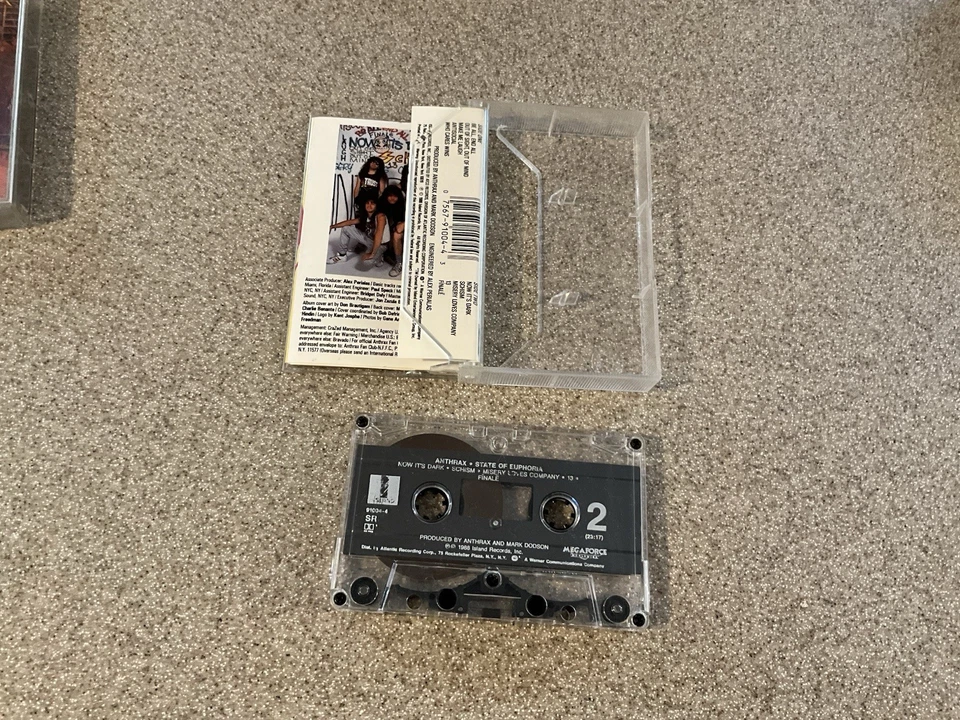 Cassette Tape Lot 6 Rock Metal Anthrax, Megadeth Vintage Rare So Far Good What - Image 4 of 4