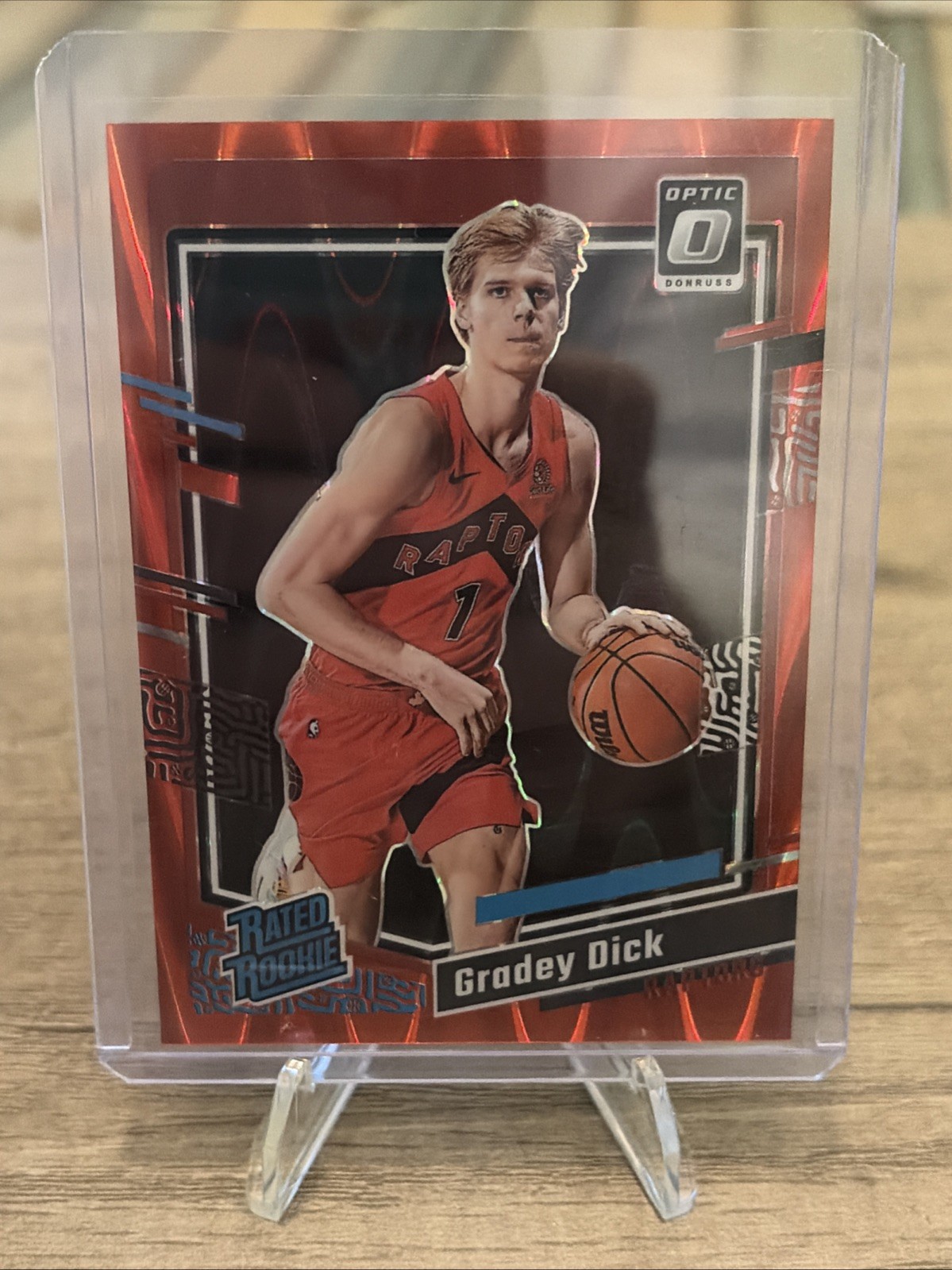 2023-24 Donruss Optic - Rated Rookie Gradey Dick #212 Red Seismic Prizm /130 RC